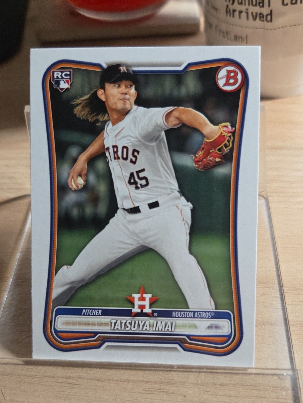 Baseball Trading Card - White with Red/Blue Accents